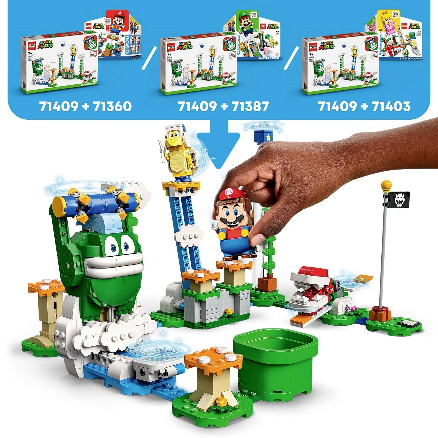 Конструктор LEGO Super Mario Дополнительный набор Big Spike's Cloudtop Challenge, 540 деталей (71409) - фото 7