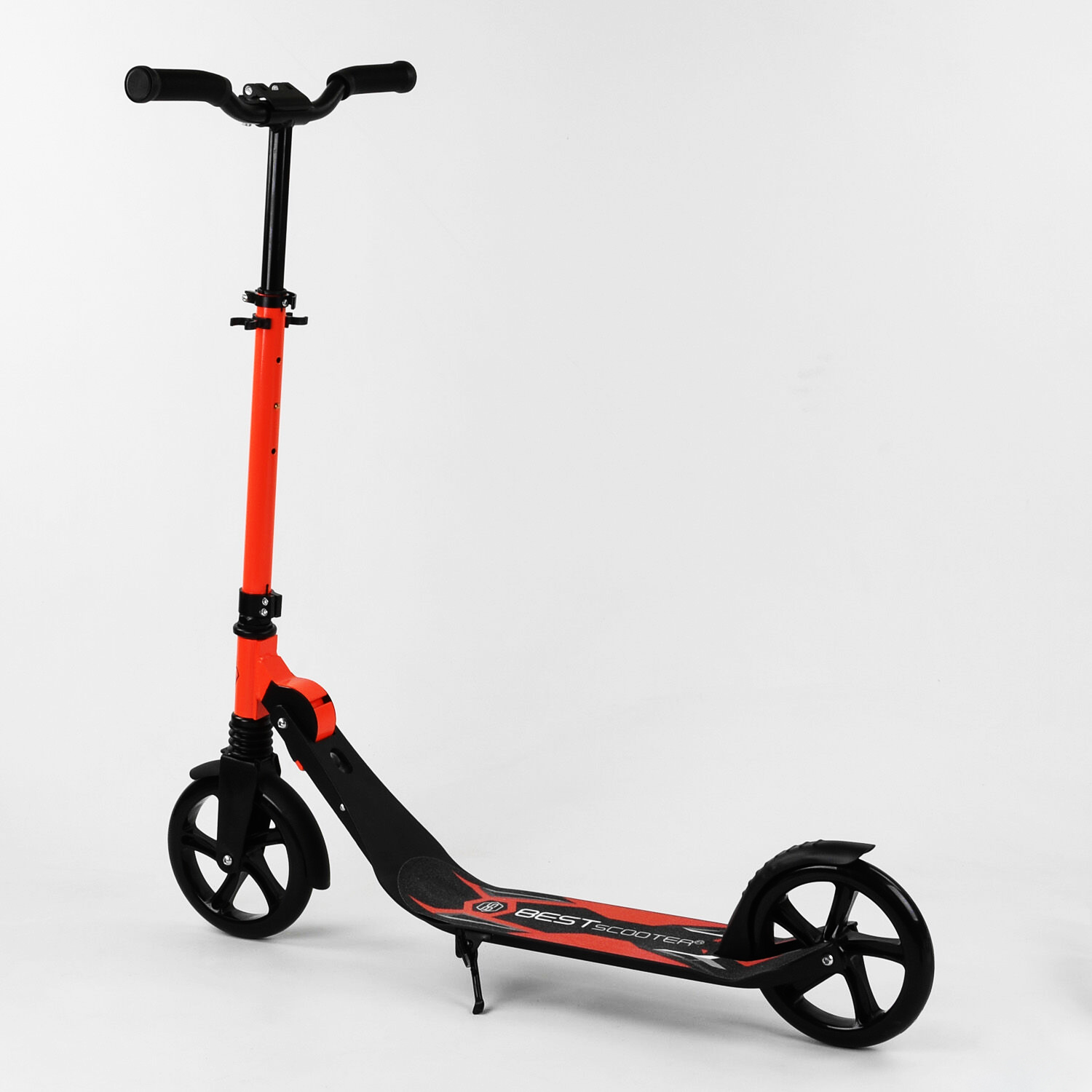 Самокат Best Scooter 60х13х100 см Чорно-червоний 000231431 - фото 4