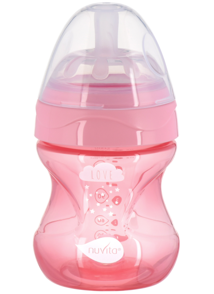 Бутылочка для кормления Nuvita Mimic Cool, антиколиковая, 150 мл, розовый (NV6012PINK) - фото 1