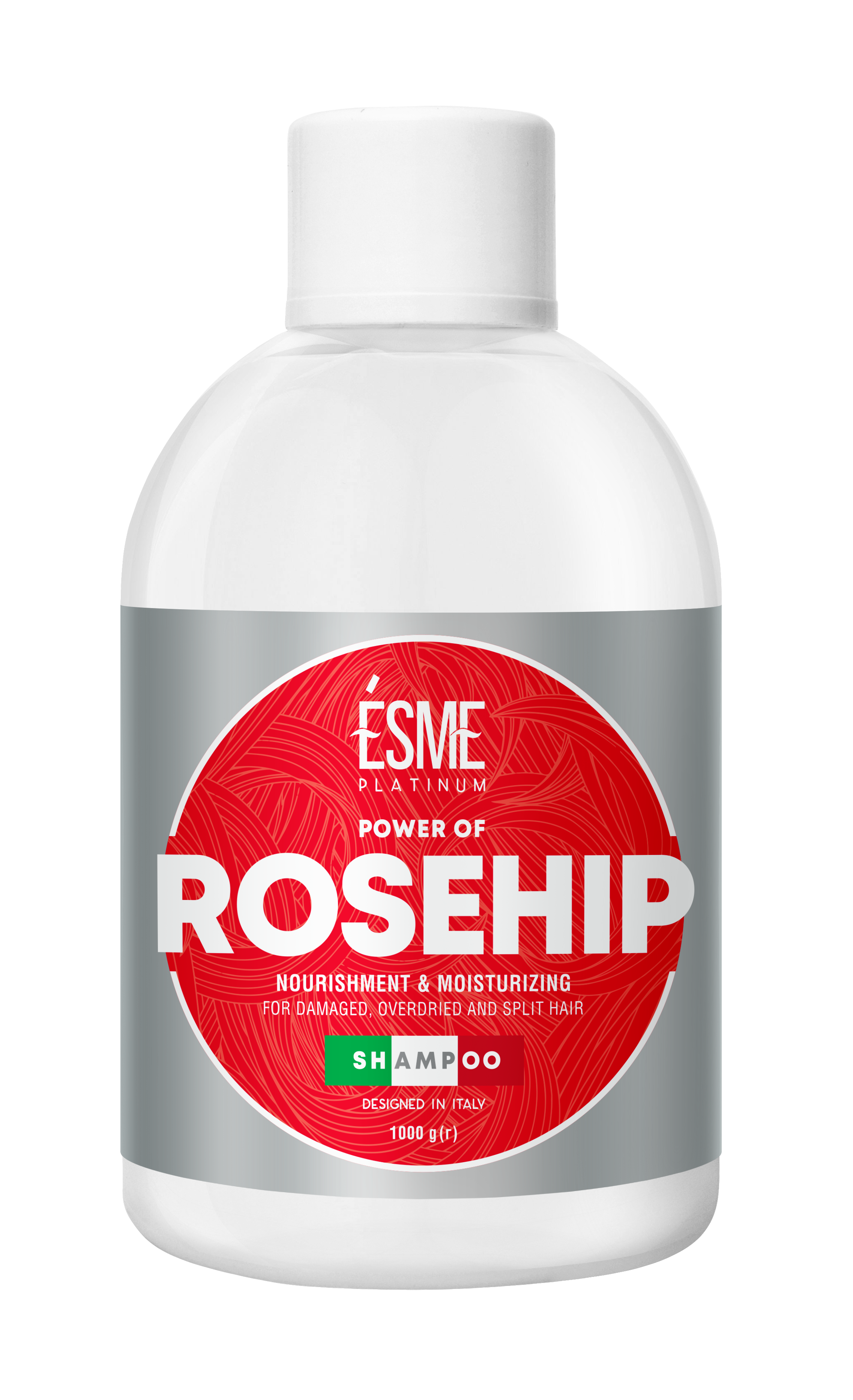 Шампунь Esme Platinum Rosehip з маслом шипшини, для пошкодженого та посіченого волосся, 1000 мл - фото 1