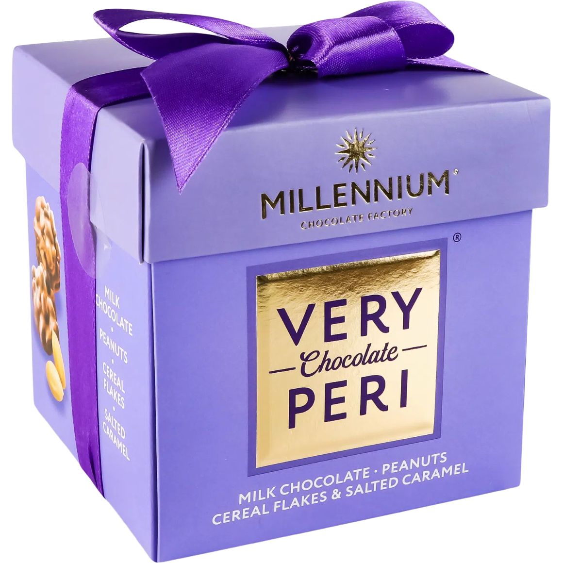 Конфеты Millennium Very Peri с арахисом, изюмом, злаковыми хлопьями и соленой карамелью 140 г (938231) - фото 1