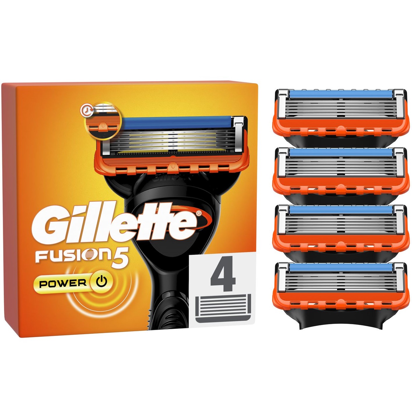 Сменные картриджи для бритья мужские Gillette Fusion5 4 шт. - фото 1