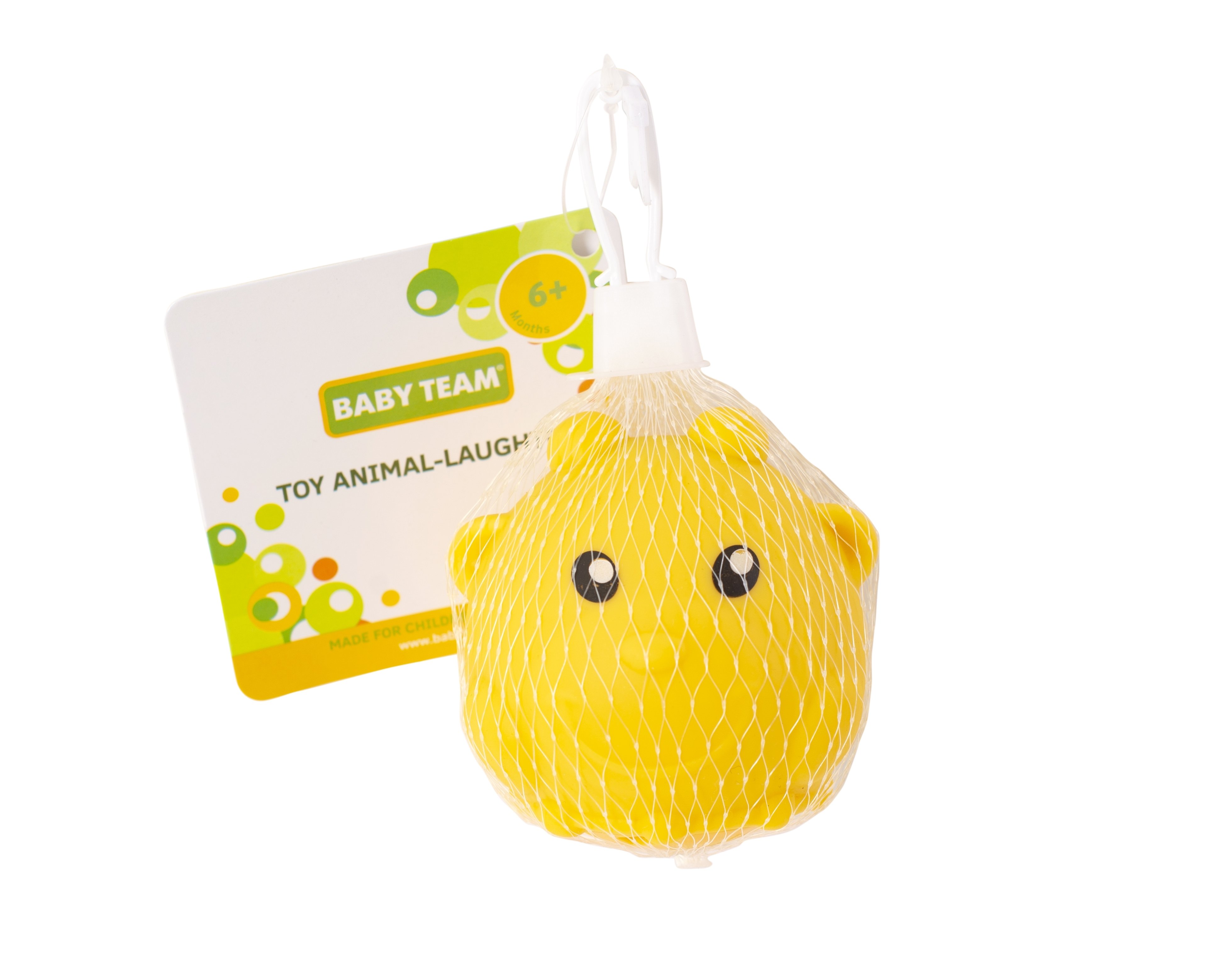 Іграшка для ванної Baby Team Звірятко, зі звуком, жовтий (8745_желтая_зверушка) - фото 3