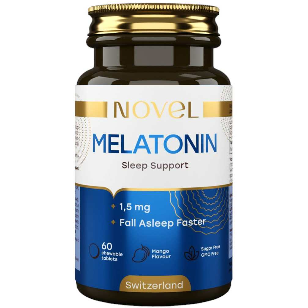 Мелатонін Novel 1.5 мг 60 жувальних таблеток - фото 1