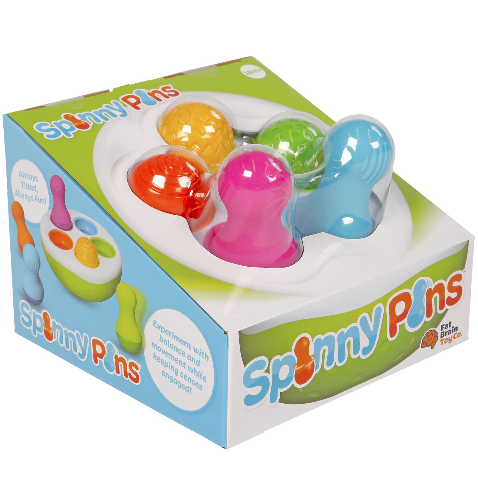 Сортер-балансир Fat Brain Toys Spinny Pins Неваляшки (F248ML) - фото 4