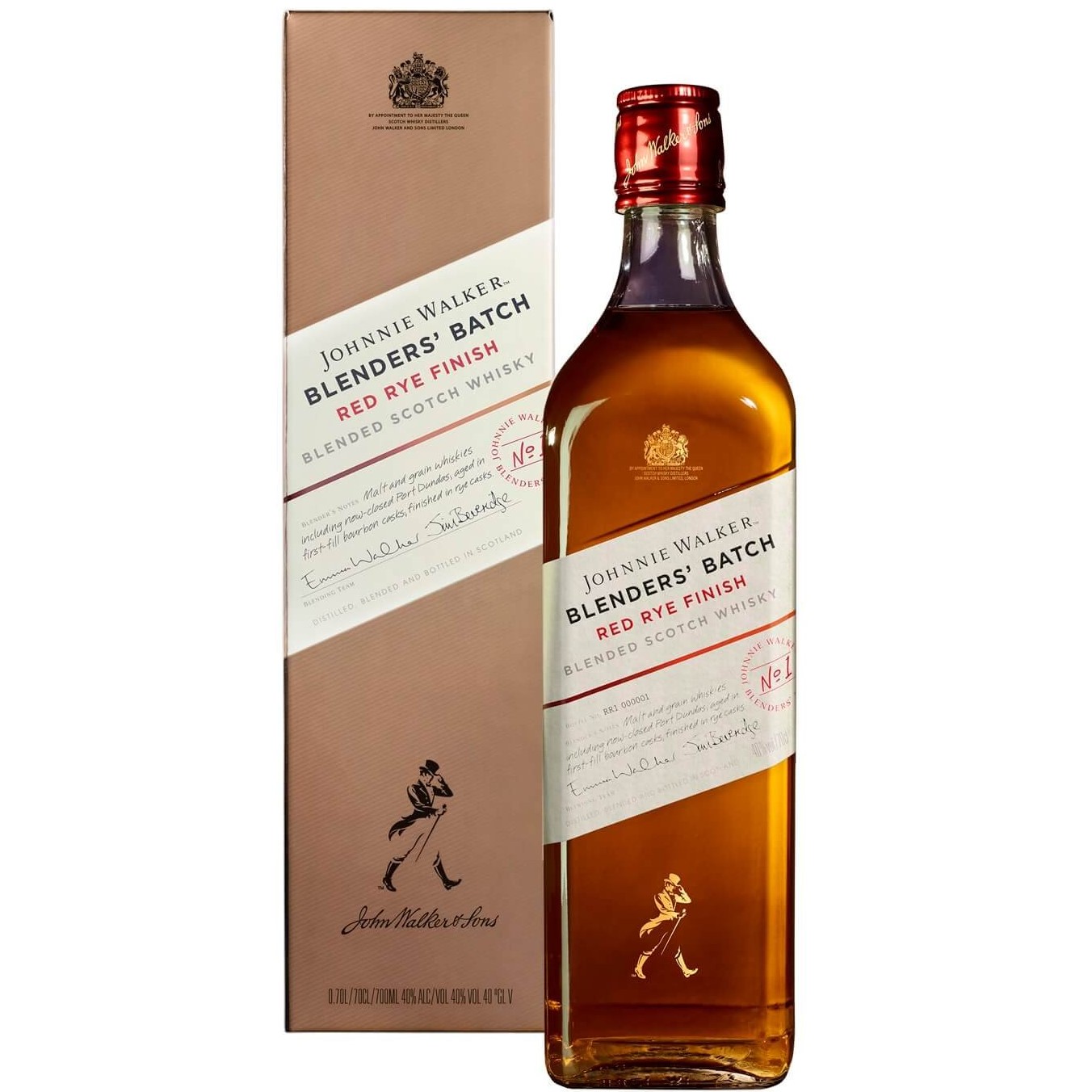 Віскі Johnnie Walker Red Rye Finish Blended Scotch Whisky, 0,7 л, 40% (704181) - фото 1
