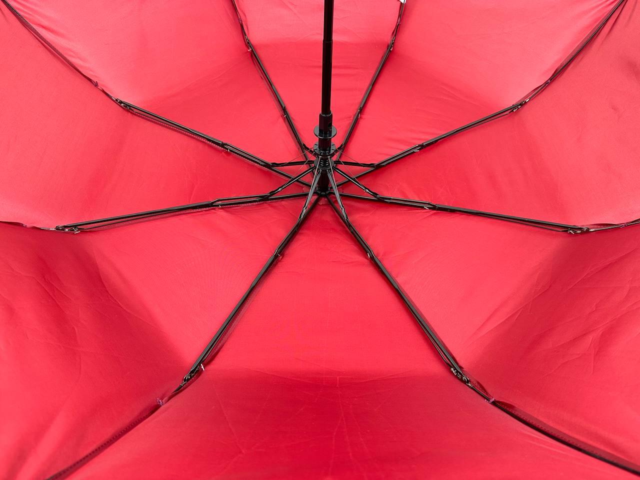 Жіноча складана парасолька напівавтомат Toprain 98 см бордова - фото 6