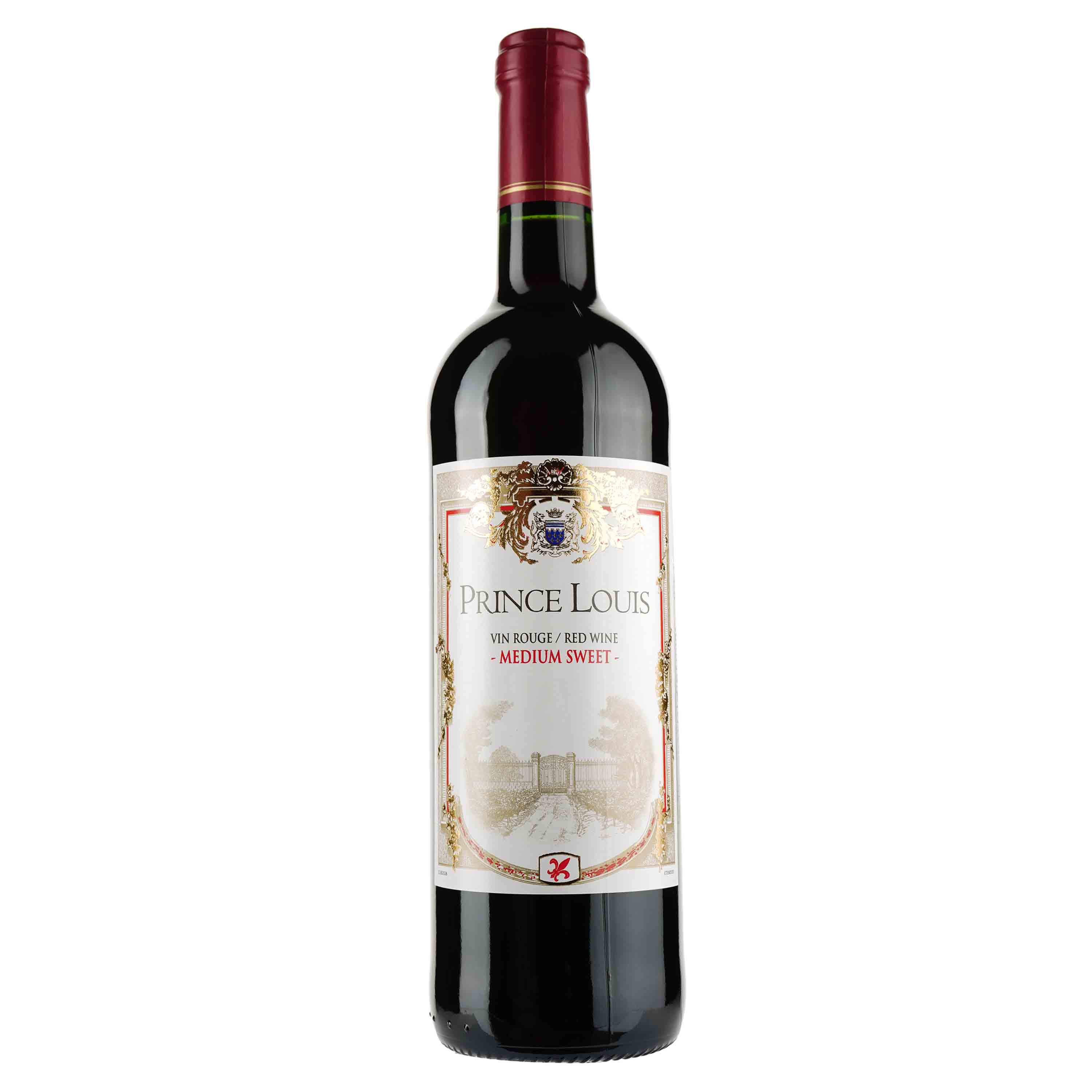 Вино Prince Louis Rouge Sweet, червоне, напівсолодке, 10,5%, 0,75 л (1312700) - фото 1