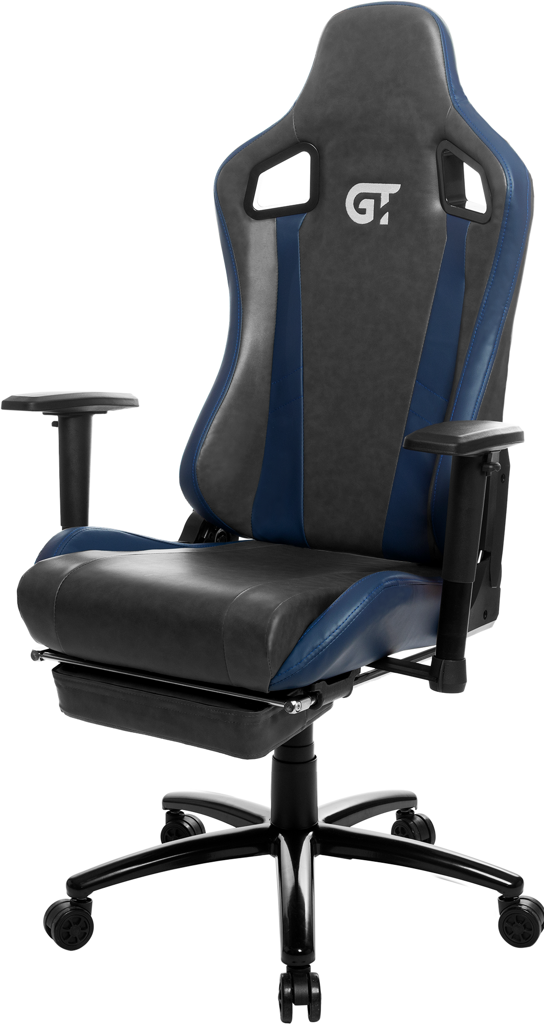 Геймерское кресло GT Racer черное с синим (X-5105 Black/Blue) - фото 3