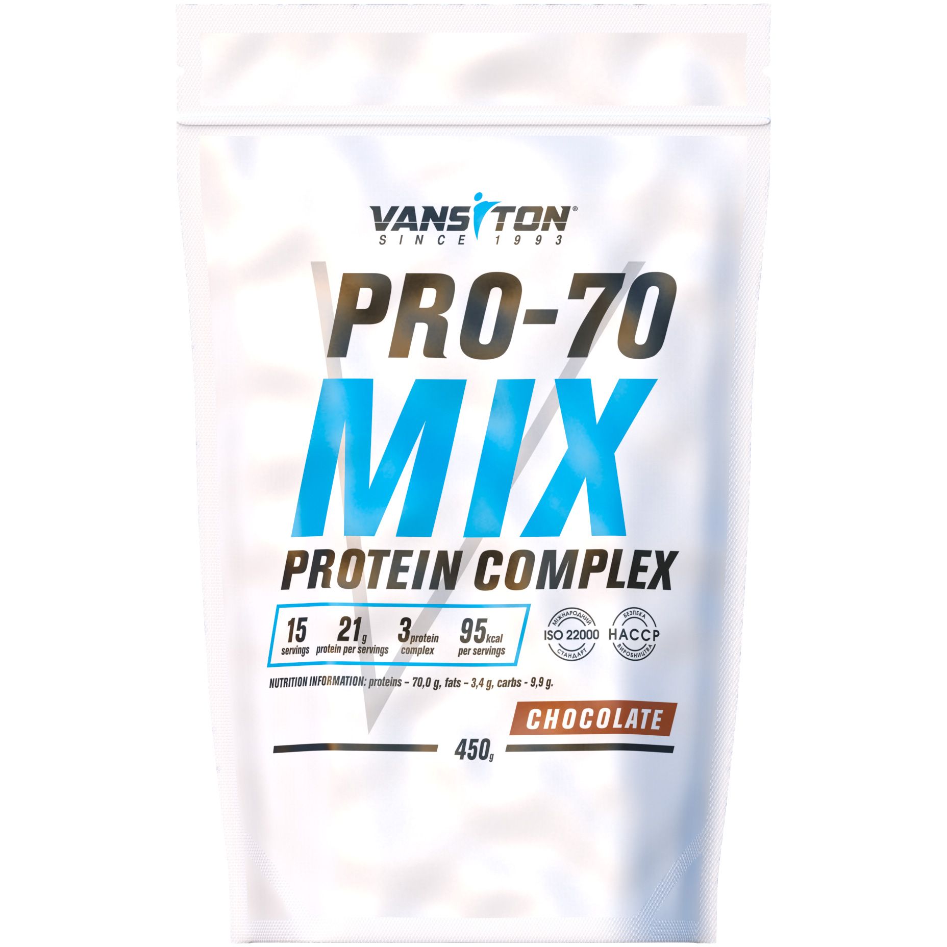 Протеин Vansiton Pro-70 Chocolate 450 г - фото 1