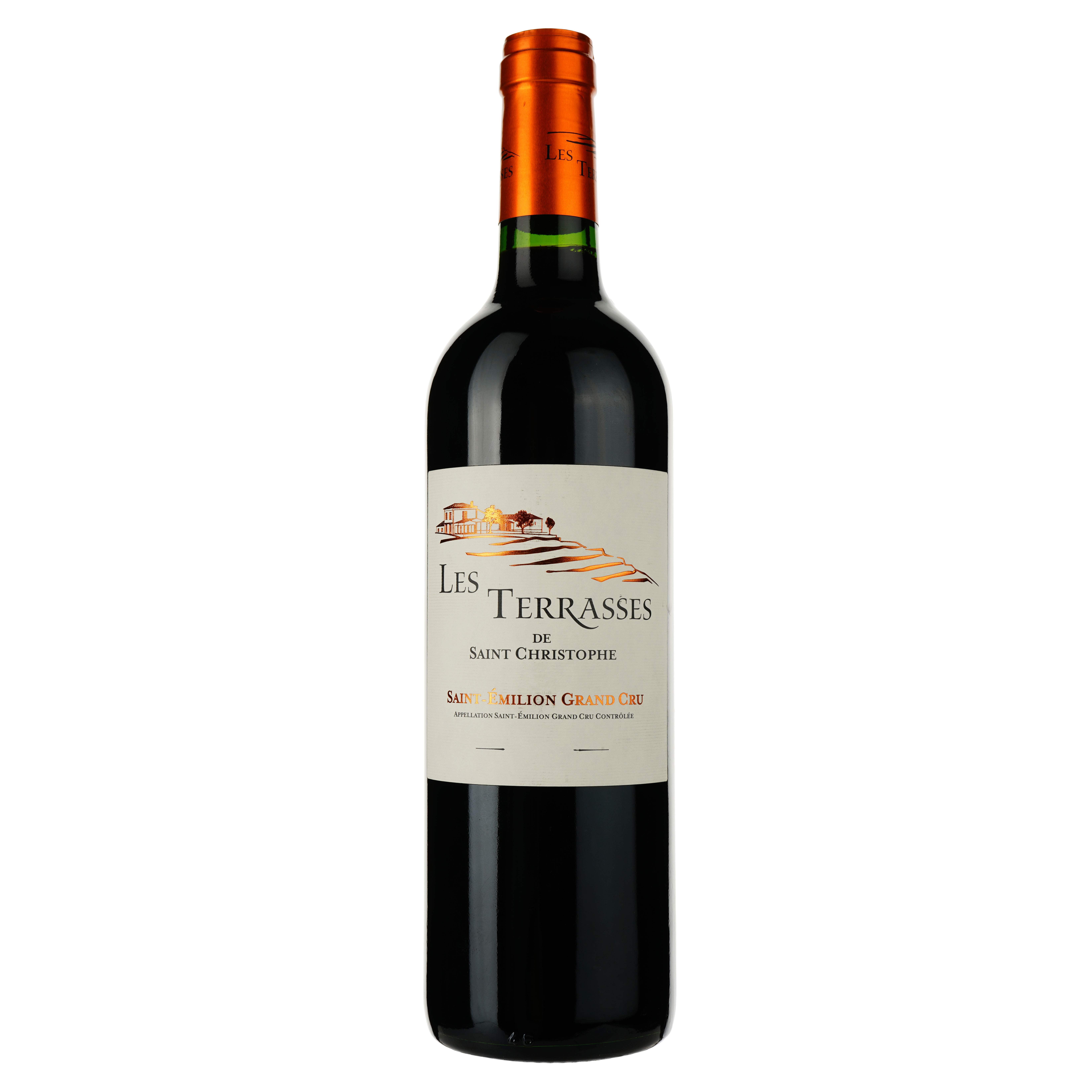 Вино Les Terrasses de Tour Saint Christophe 2017, красное, сухое, 0.75 л - фото 1