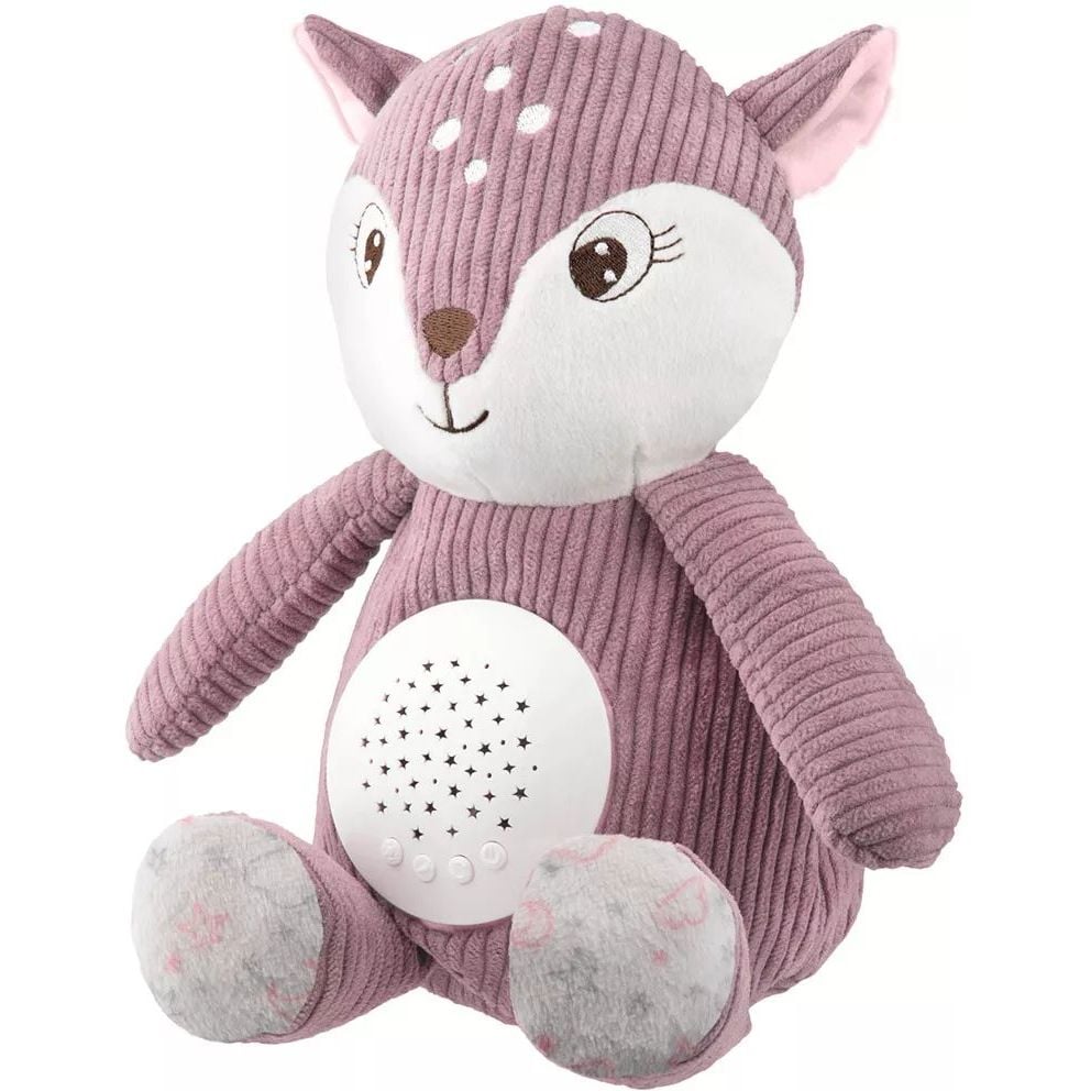 Музыкальная игрушка Canpol babies Плюшевый олененок с проектором 3в1, розовый (77/206_pin) - фото 1
