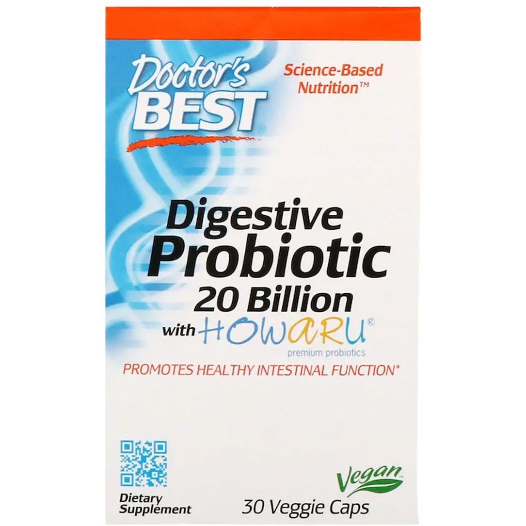 Пробиотики Doctor's Best Digestive Probiotic 20 млрд куо 30 вегетарианских капсул - фото 1