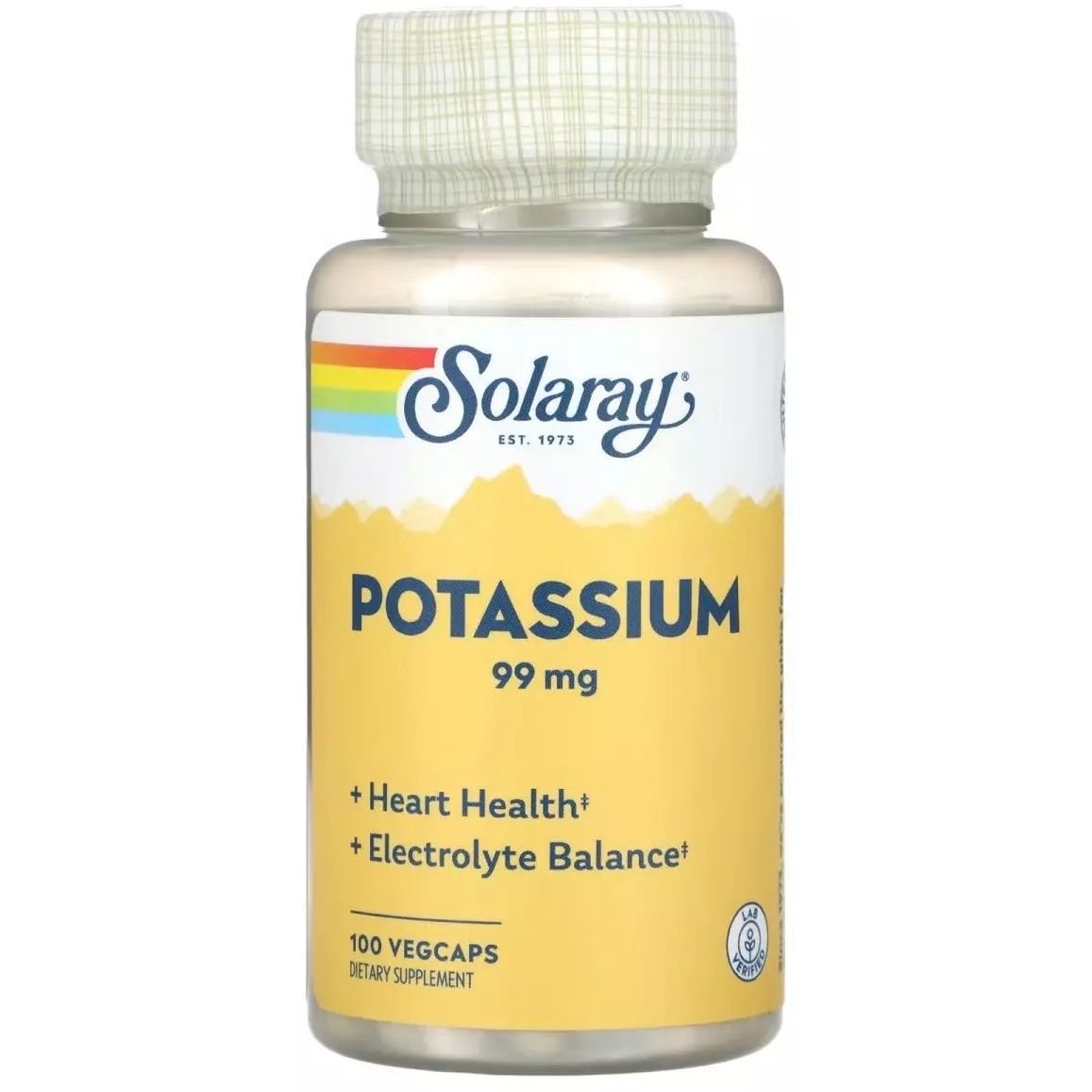 Калій Solaray Potassium 99 мг 100 вегетаріанських капсул - фото 1