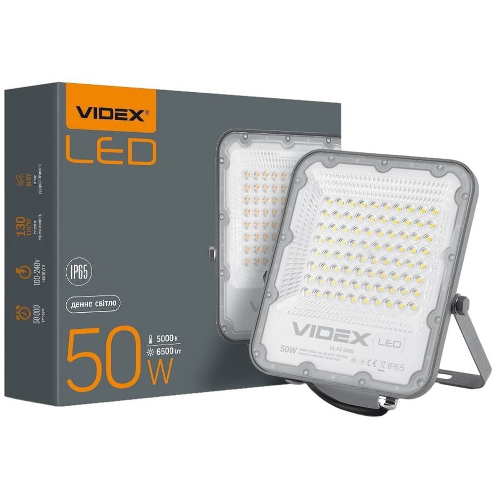 Прожектор Videx Premium LED F2 50W 5000K (VL-F2-505G) - фото 1