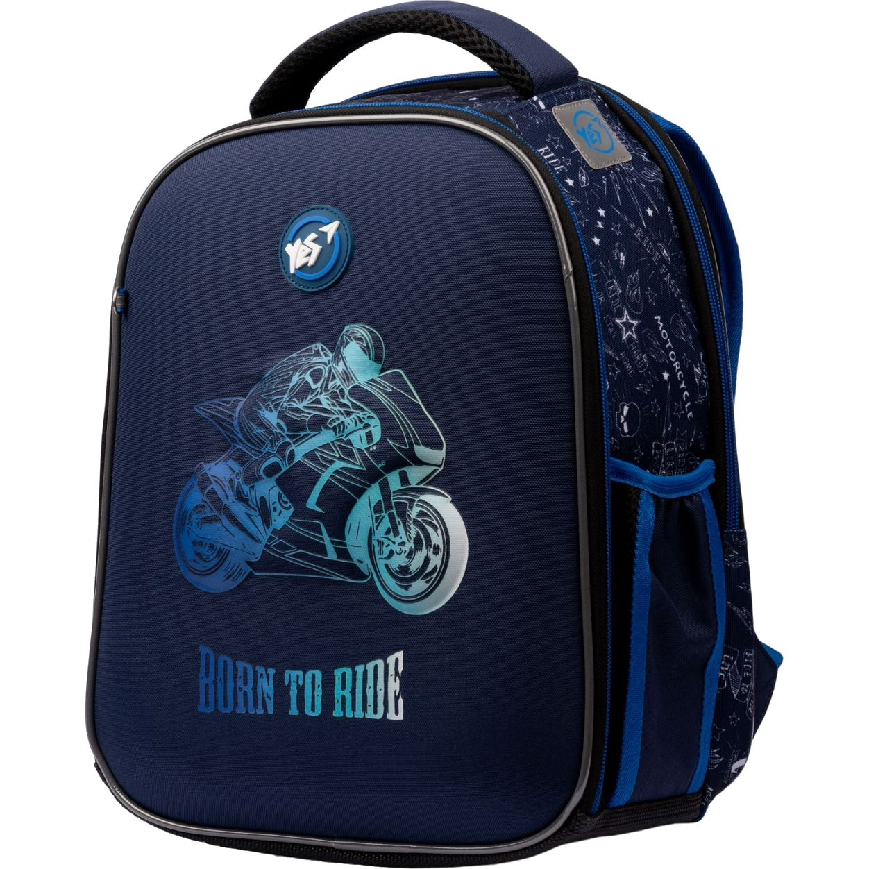 Фото - Школьный рюкзак (ранец) Yes Рюкзак каркасний  H-100 Born to Ride, синій  (559368)