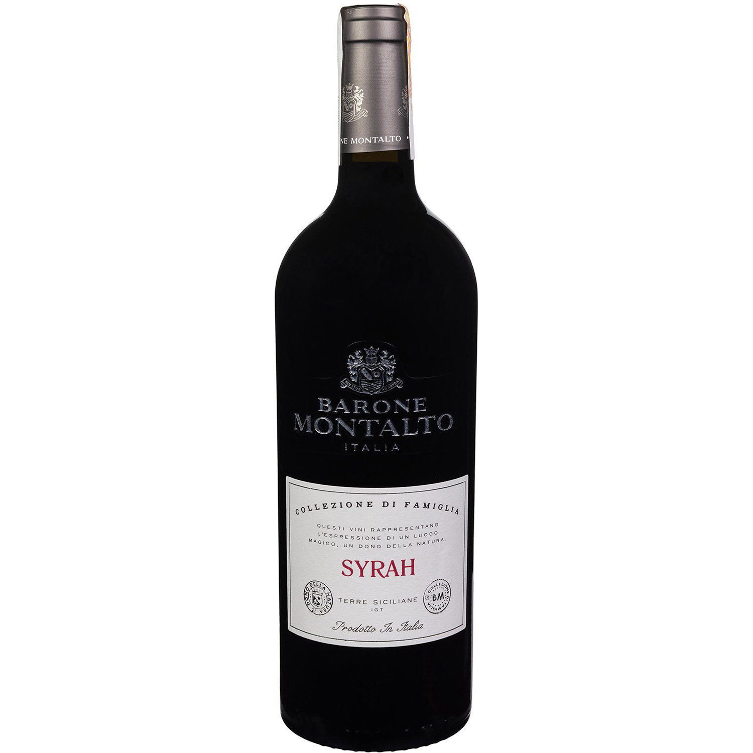 Вино Barone Montalto Collezione Di Famiglia Syrah Terre Siciliane IGT, красное, сухое, 0,75 л - фото 1