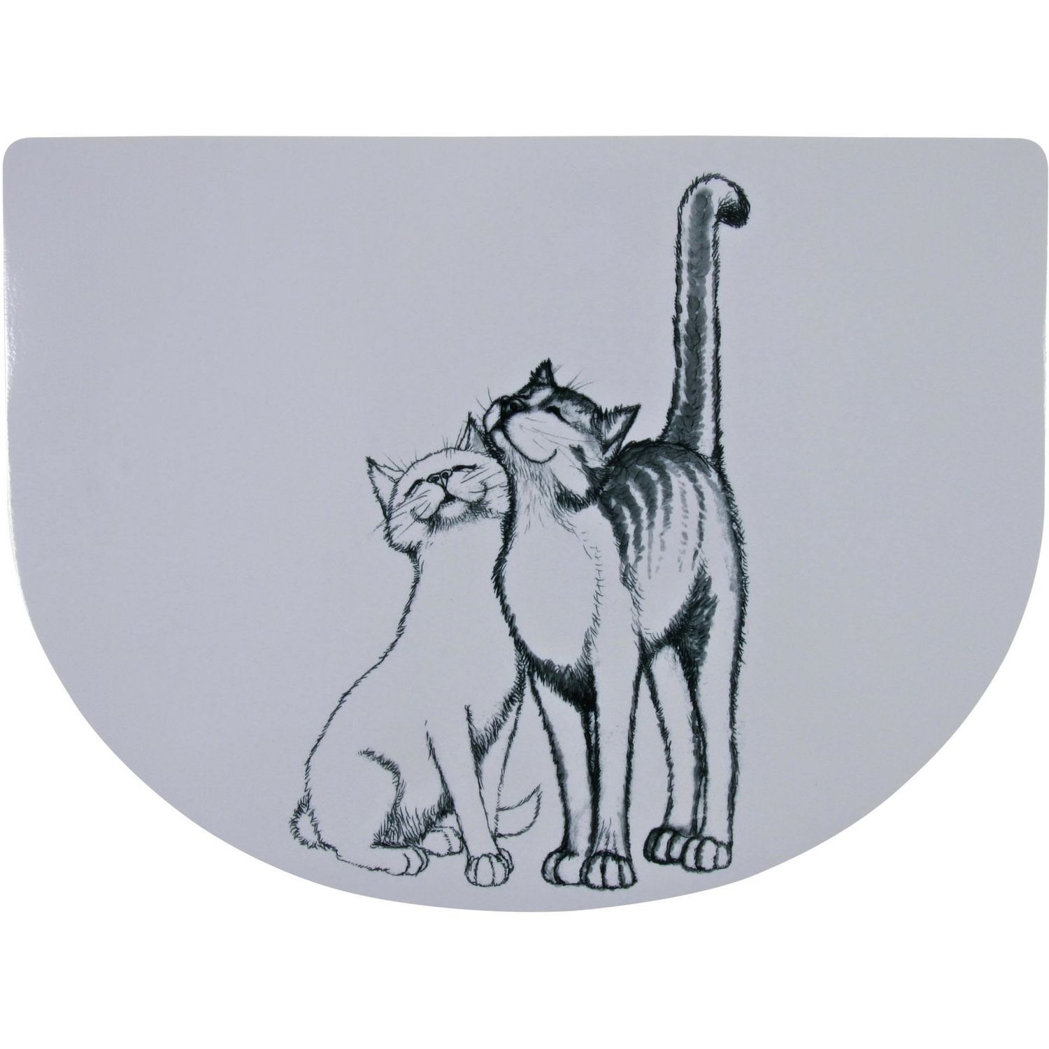 Килимок Trixie під миски для котів Pussy Cats пластиковий, 40х30 см, білий (24540) - фото 1