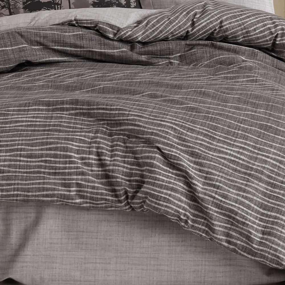 Комплект постельного белья Hobby Poplin Tully евростандарт коричневый (177369_2,0) - фото 4