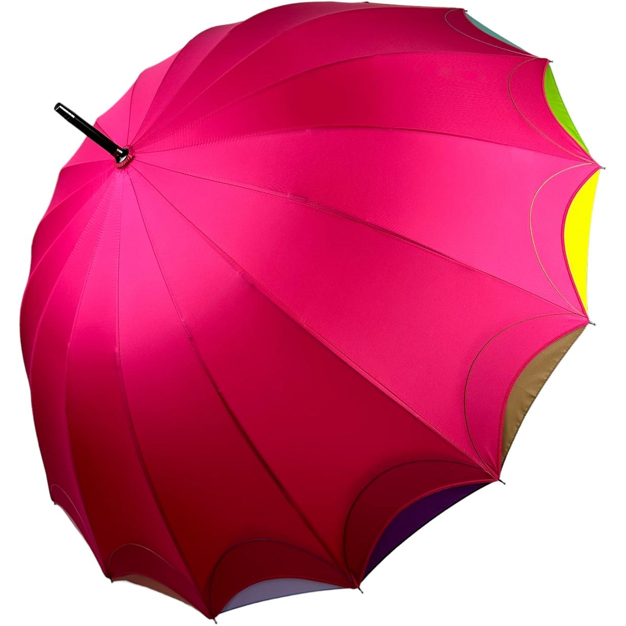 Жіноча парасолька-палиця напівавтомат Susino 102 см рожева - фото 1