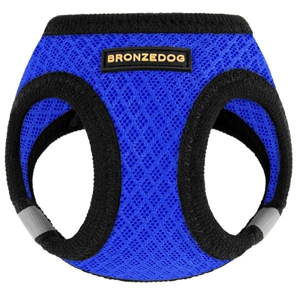 Шлейка для собак Bronzedog Mesh Vest, размер 3XS, 24х26 см, синяя - фото 2