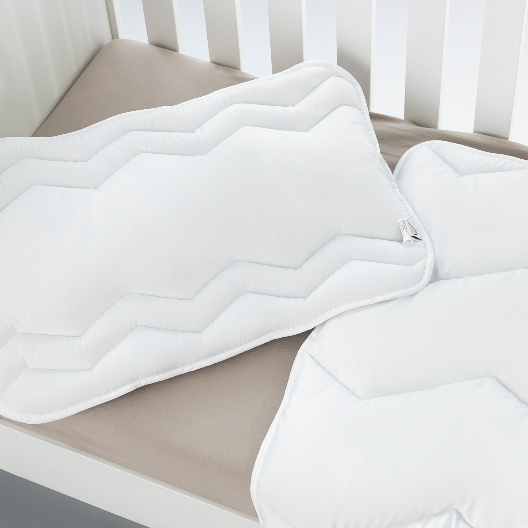Набір в ліжечко Papaella Comfort: ковдра 135x100 см + подушка 60х40 см (8-29611 білий) - фото 10