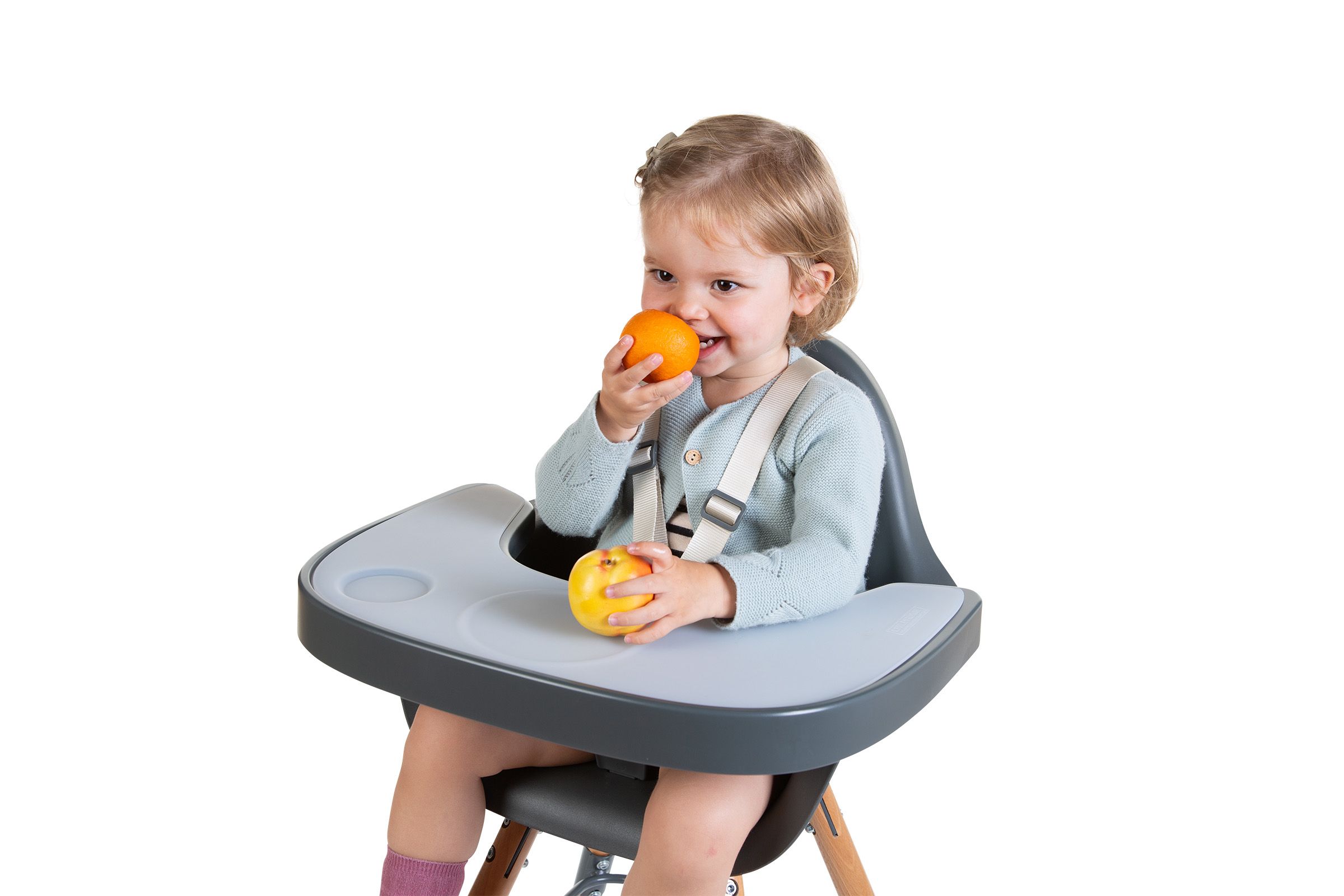 Столик к стулу для кормления Childhome Evolu с силиконовым подносом, антрацит (CHEVOTSAA) - фото 5
