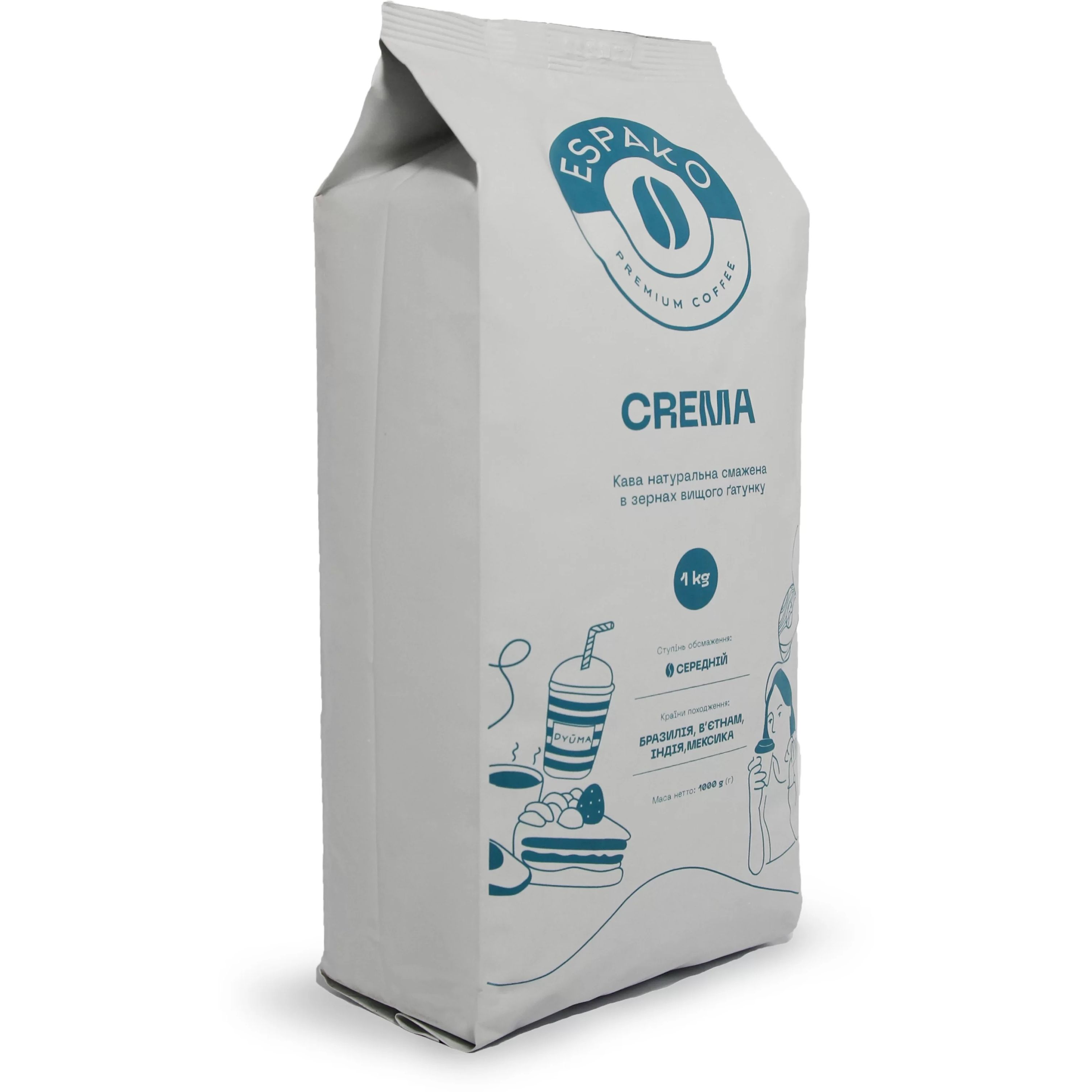 Кава в зернах Еспако Crema 1 кг - фото 2