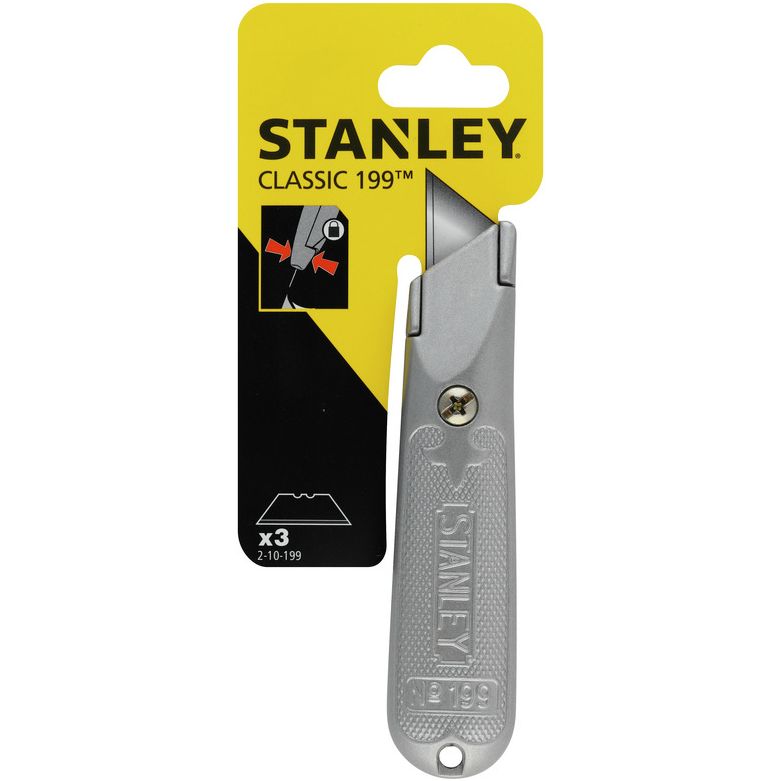 Нож Stanley 199 Classic с трапециевидным лезвием 19х140 мм (2-10-199) - фото 3