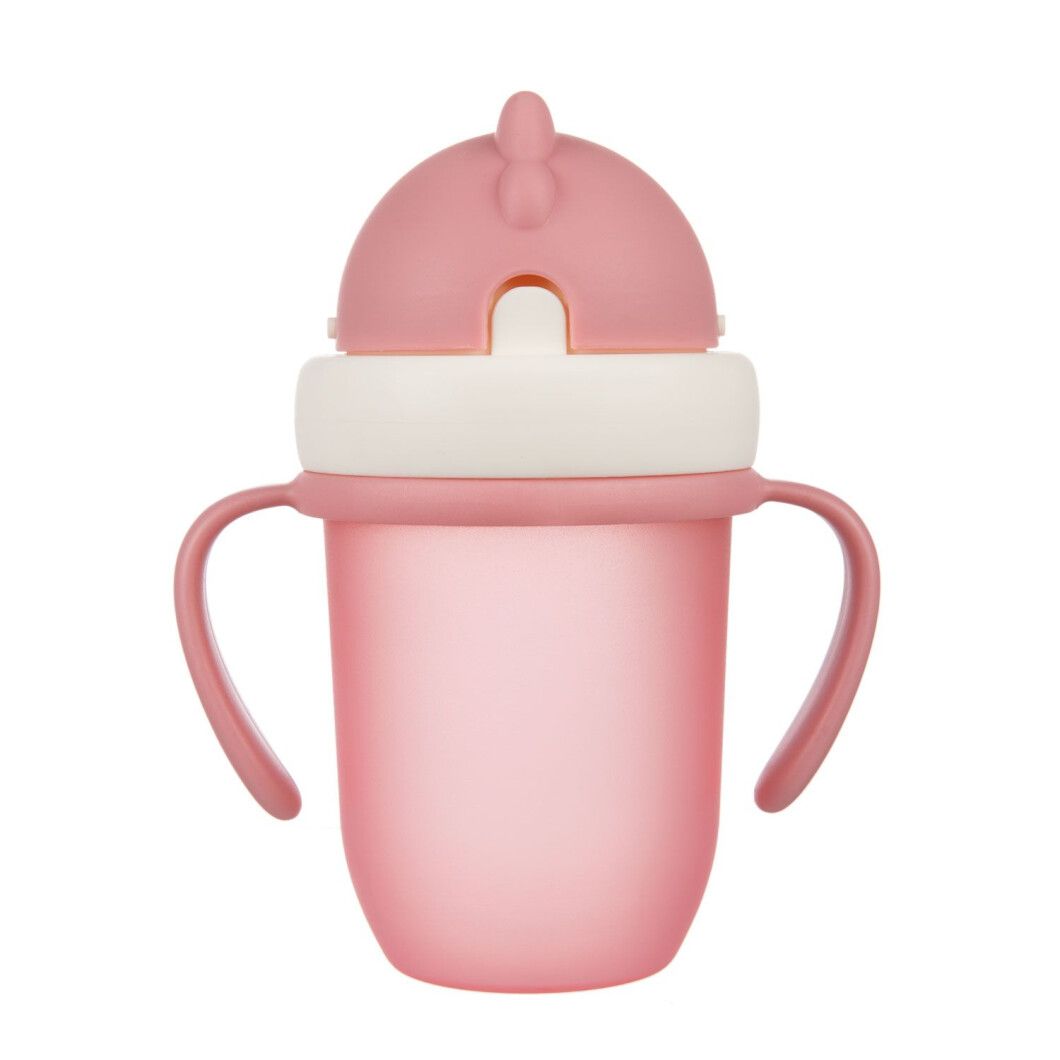 Кружка с силиконовой трубочкой Canpol babies Matte Pastels, 210 мл, розовый (56/522_pin) - фото 1