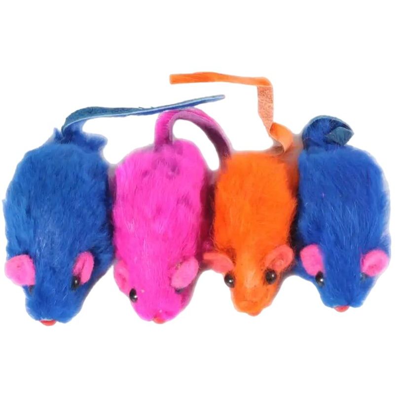 Іграшка для котів Fox Миша кольорова, 5 см, 1 шт., в асортименті - фото 1