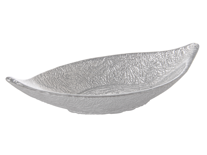 Декоративна тарілка Lefard Крінг, 27х14 см, сріблястий (39-031) - фото 1