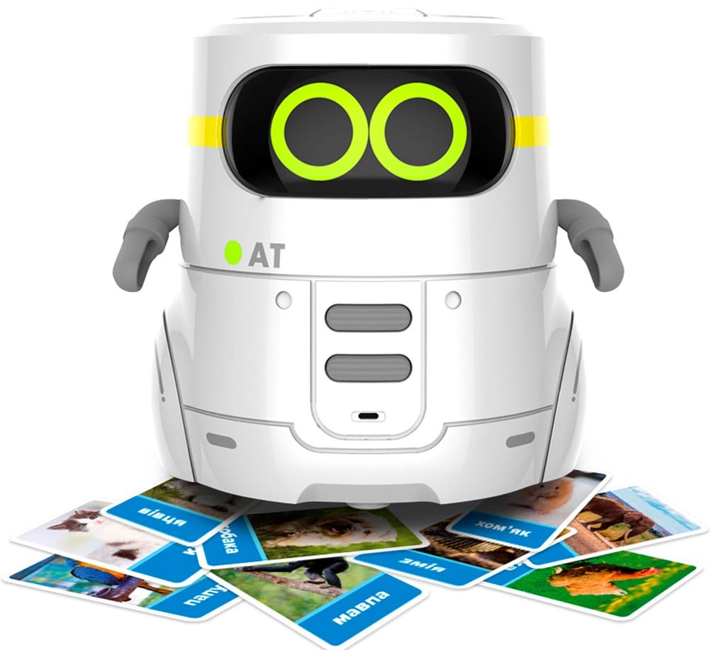 Розумний робот AT-Robot з сенсорним керуванням та навчальними картками, українська мова, білий (AT002-01-UKR) - фото 4
