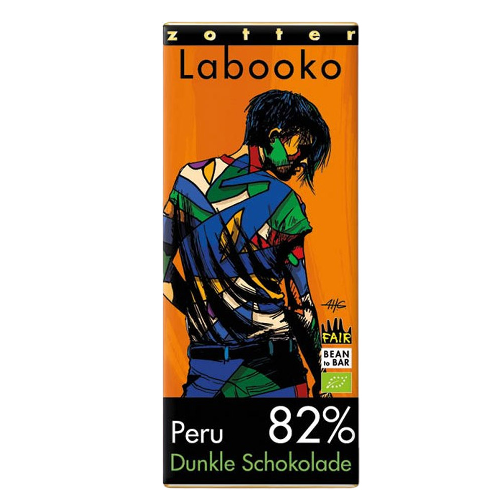 Шоколад черный Zotter Labooko Peru 80% Dark Chocolate органический 70 г (2 шт. х 35 г) - фото 1