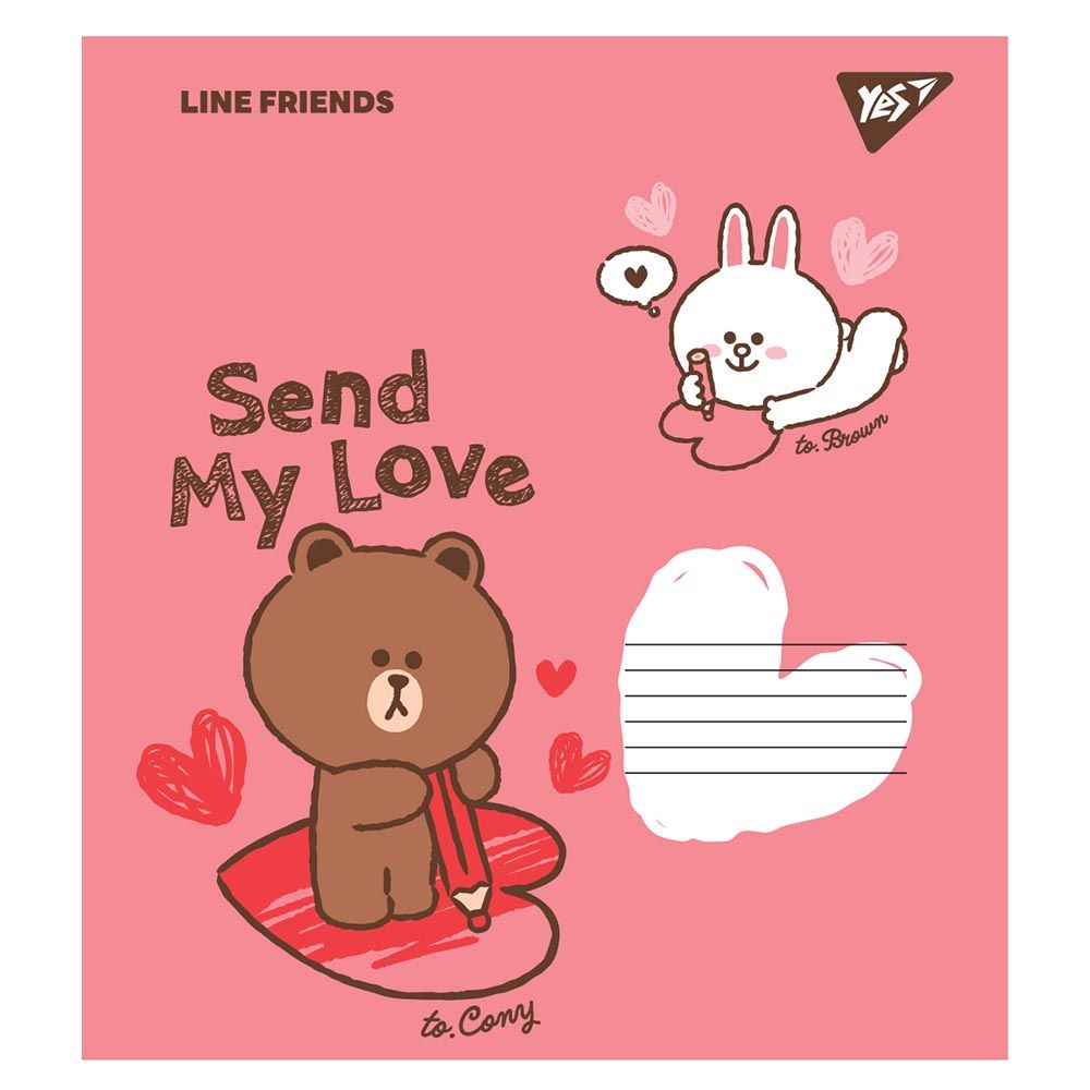 Набір зошитів Yes Line friends, в косу лінію, 12 аркушів, 25 шт. (766560) - фото 4