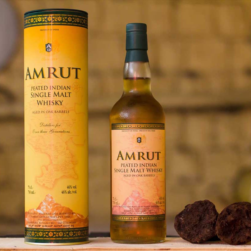 Виски Amrut Peated Indian Single Malt, 46%, 0,7 л, подарочная упаковка, - фото 2