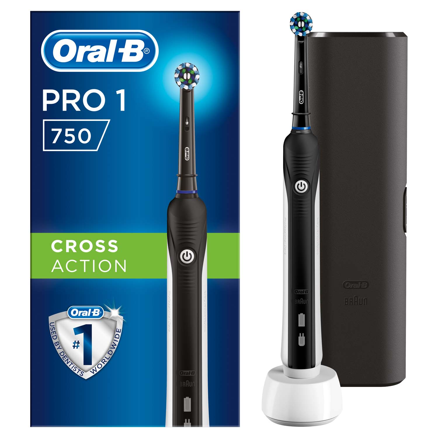 Электрическая зубная щетка Oral-B Pro-750, черный (O80318369) - фото 1