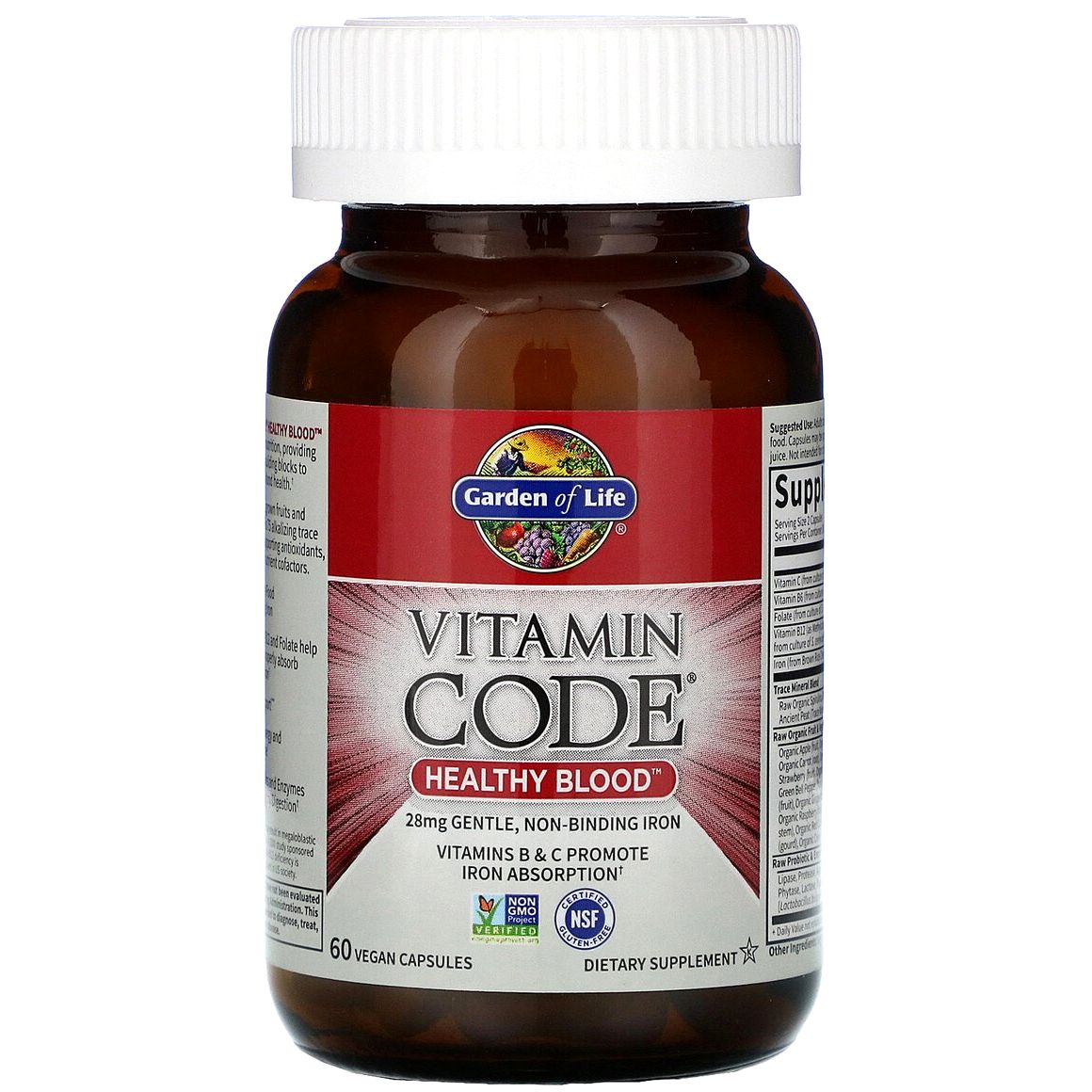 Комплекс для здоровья крови Garden of Life Healthy Blood Vitamin Code 60 капсул (GOL11654) - фото 1