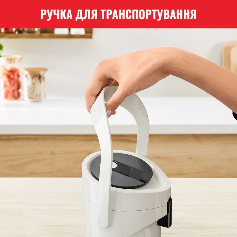 Термос Tefal Ponza Pump 1.9 л білий (K3140214) - фото 12