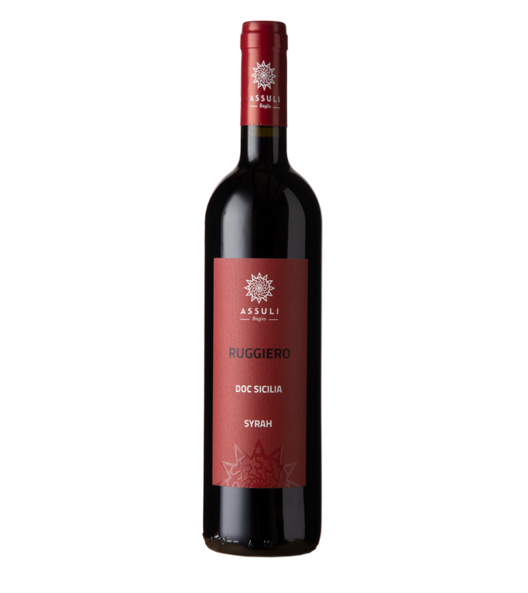 Вино Assuli Syrah Ruggiero DOC Sicilia, красное, сухое, 13,5%, 0,75 л - фото 1