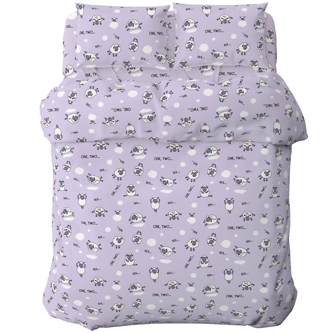 Комплект постельного белья Home Line Ягнята, бязь, 147х112 см, фиолетовый (159141) - фото 1