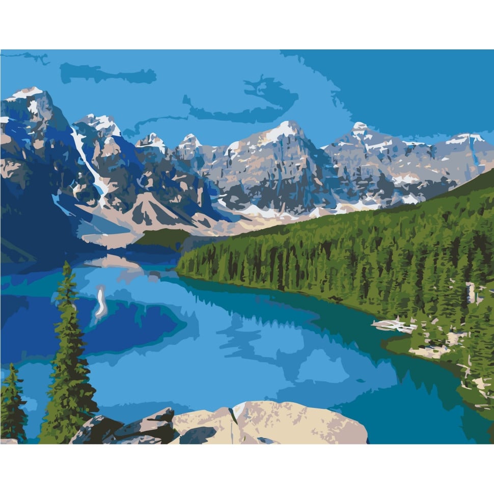 Картина за номерами ArtCraft Озеро Марейн, Канада 40x50 см (10587-AC) - фото 1
