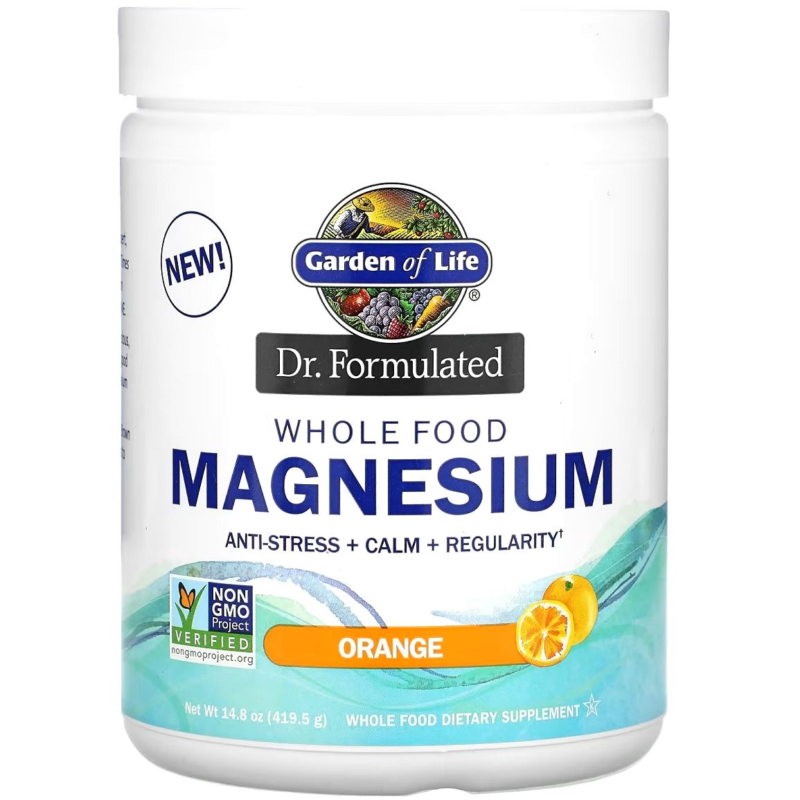 Магній Garden of Life Whole Food Magnesium Powder цільнохарчовий зі смаком апельсина 419.5 г (GOL12277) - фото 1