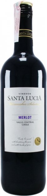 Вино Santa Lucia Merlot, червоне, сухе, 12,5%, 0,75 л (637671) - фото 1