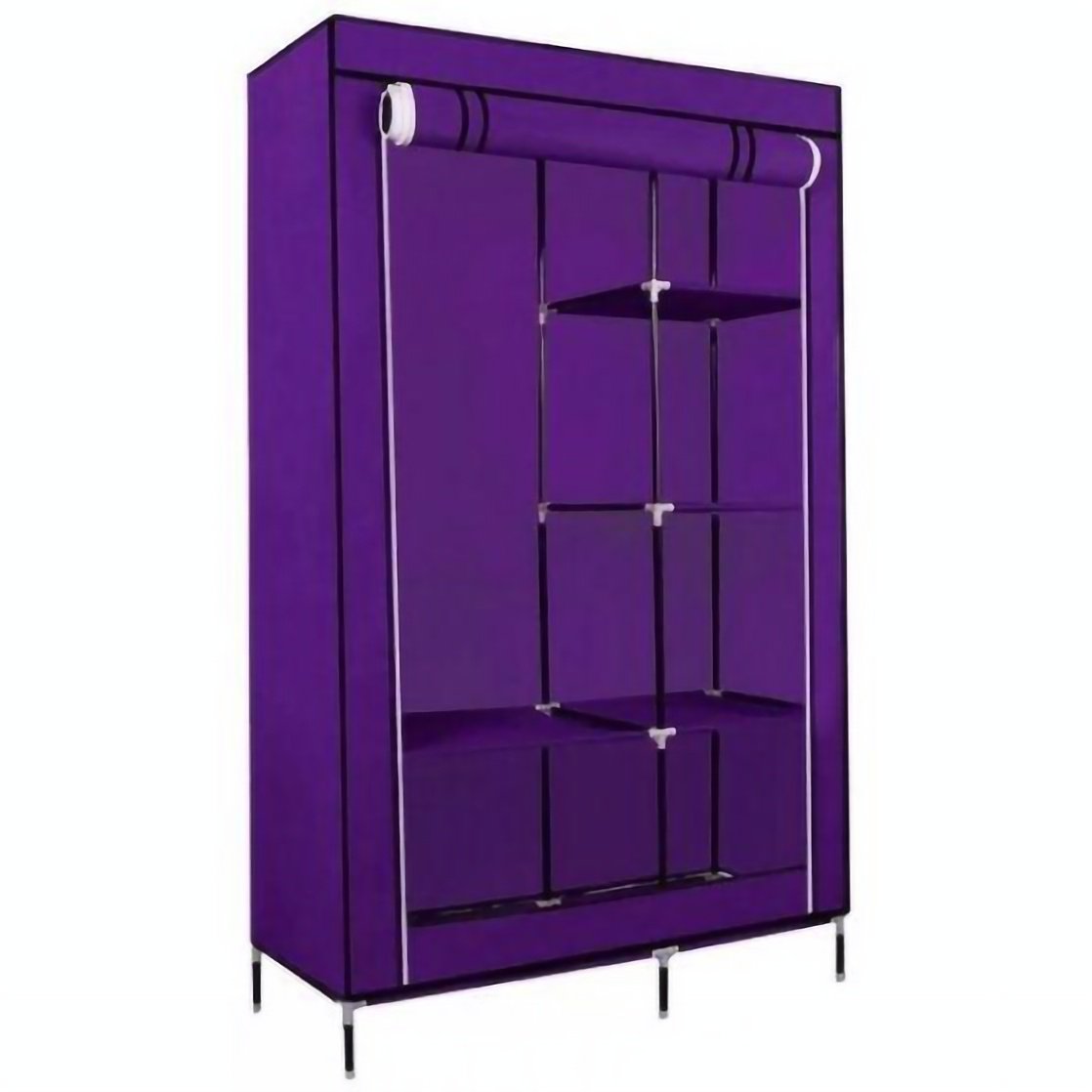 Шкаф тканевый Stenson раскладной 105х45х175 см purple (26019) - фото 1