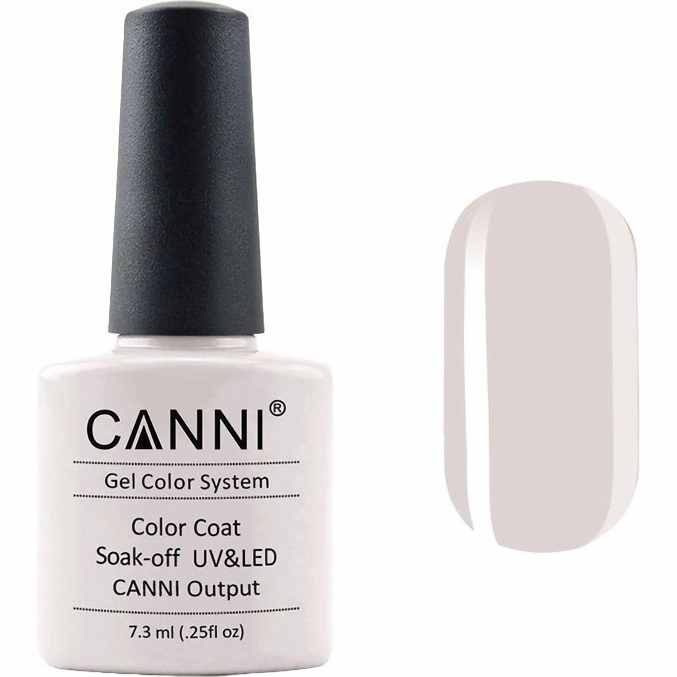 Гель-лак Canni Color Coat Soak-off UV&LED 163 блідо-сірий 7.3 мл - фото 1