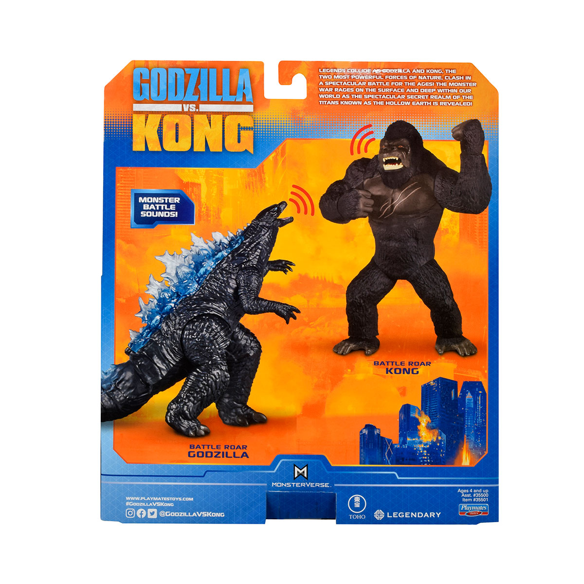 Игровая фигурка Godzilla vs. Kong Годзилла делюкс, звуковые эффекты, 17 см (35501) - фото 7