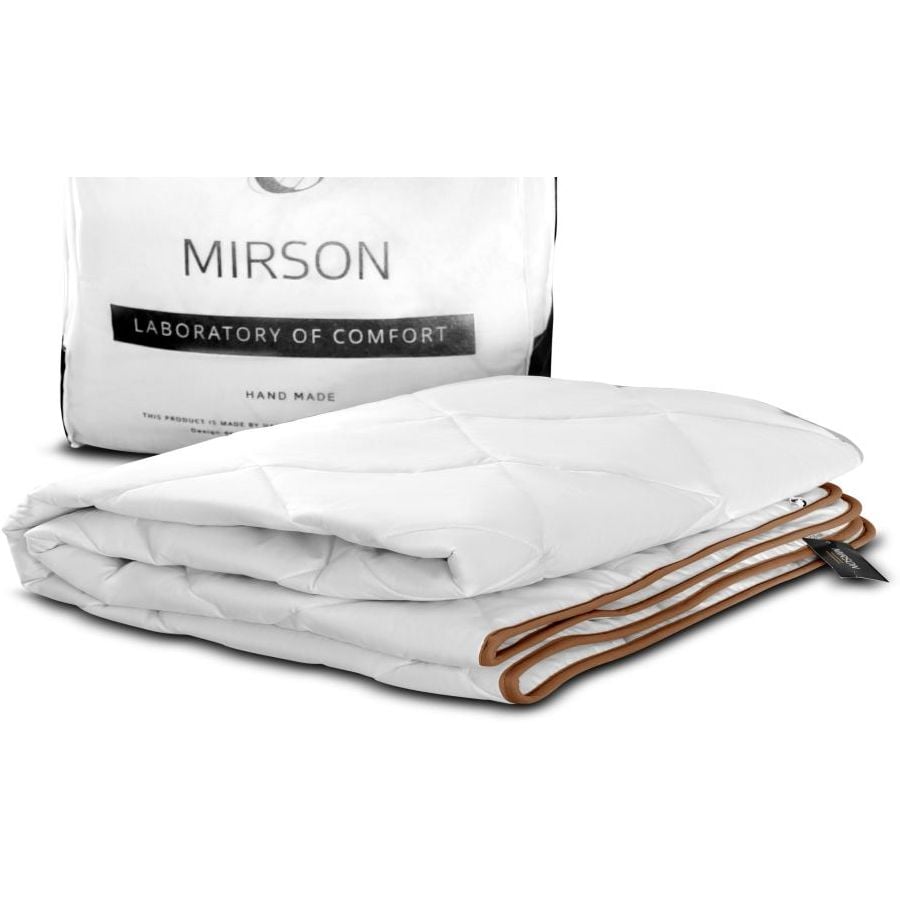 Одеяло шерстяное MirSon Gold Silk №053 летнее 140x205 см белое - фото 4