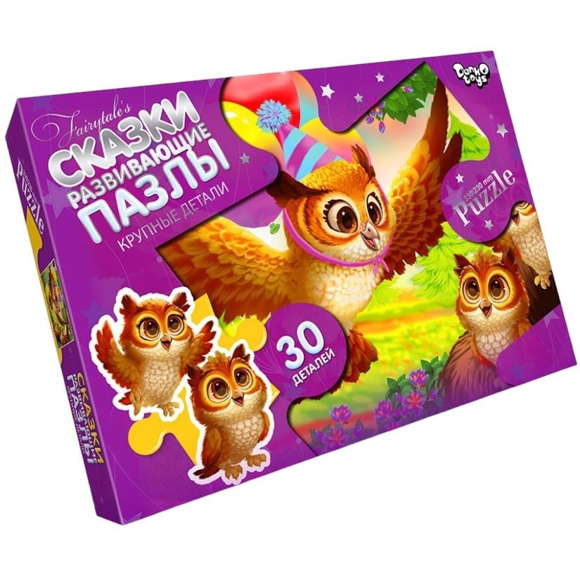 Дитячі пазли-максі День народження сови Danko Toys Mx30-07-04, 30 елементів - фото 1