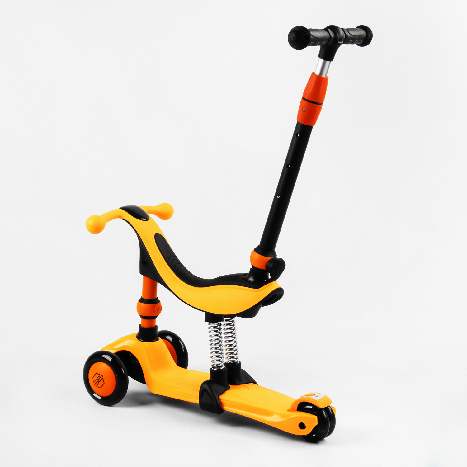 Самокат-велобег 3 в 1 Best Scooter 32х14х61-75 см Оранжевый 000231685 - фото 3